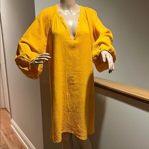 Vibrant Yellow Long Sleeve Dress